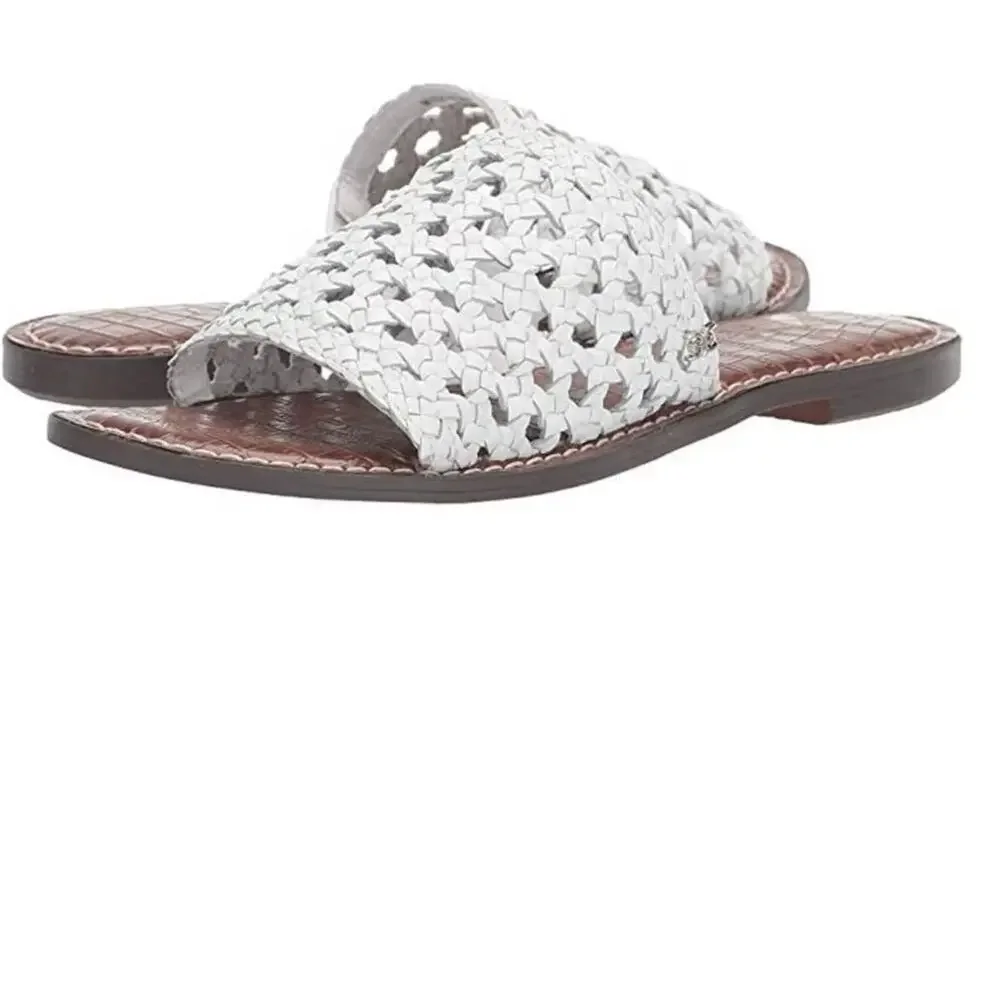 SAM EDELMAN Genovia Braided Leather Slides Size 9.5